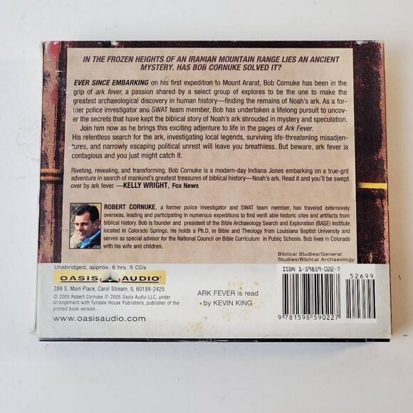 ARK FEVER THE TRUE STORY OF ONE MAN'S SEARCH FOR NOAH'S ARK Audio CD, BY Robert - Picture 5 of 5